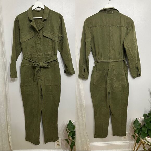 ALEX MILL Washed Twill Expedition Jumpsuit - Army
Olive - Picture 3 of 7